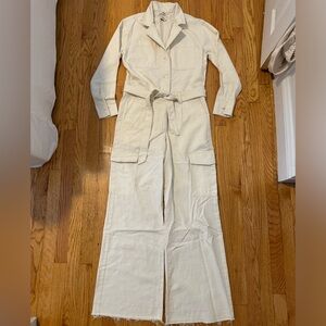 DL1961 Cream Utility Jumpsuit